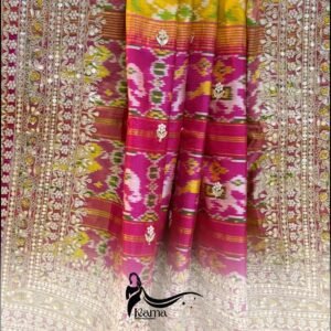 Silver Patola Ikkat Handloom Saree