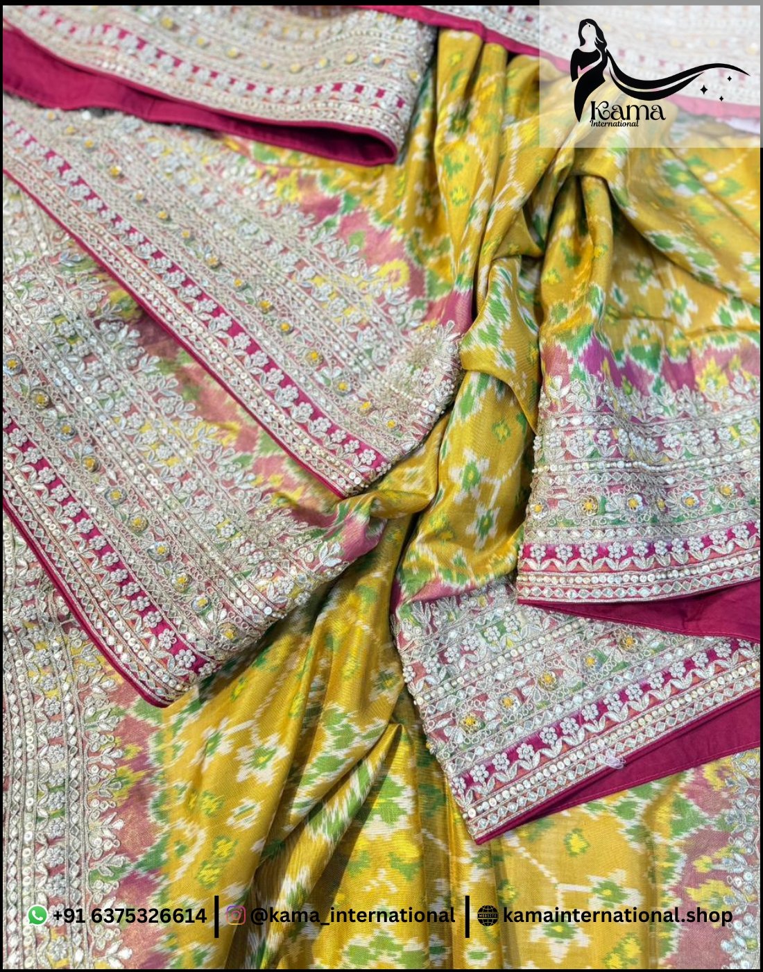 Silver Patola Ikkat Handloom Saree - Image 3