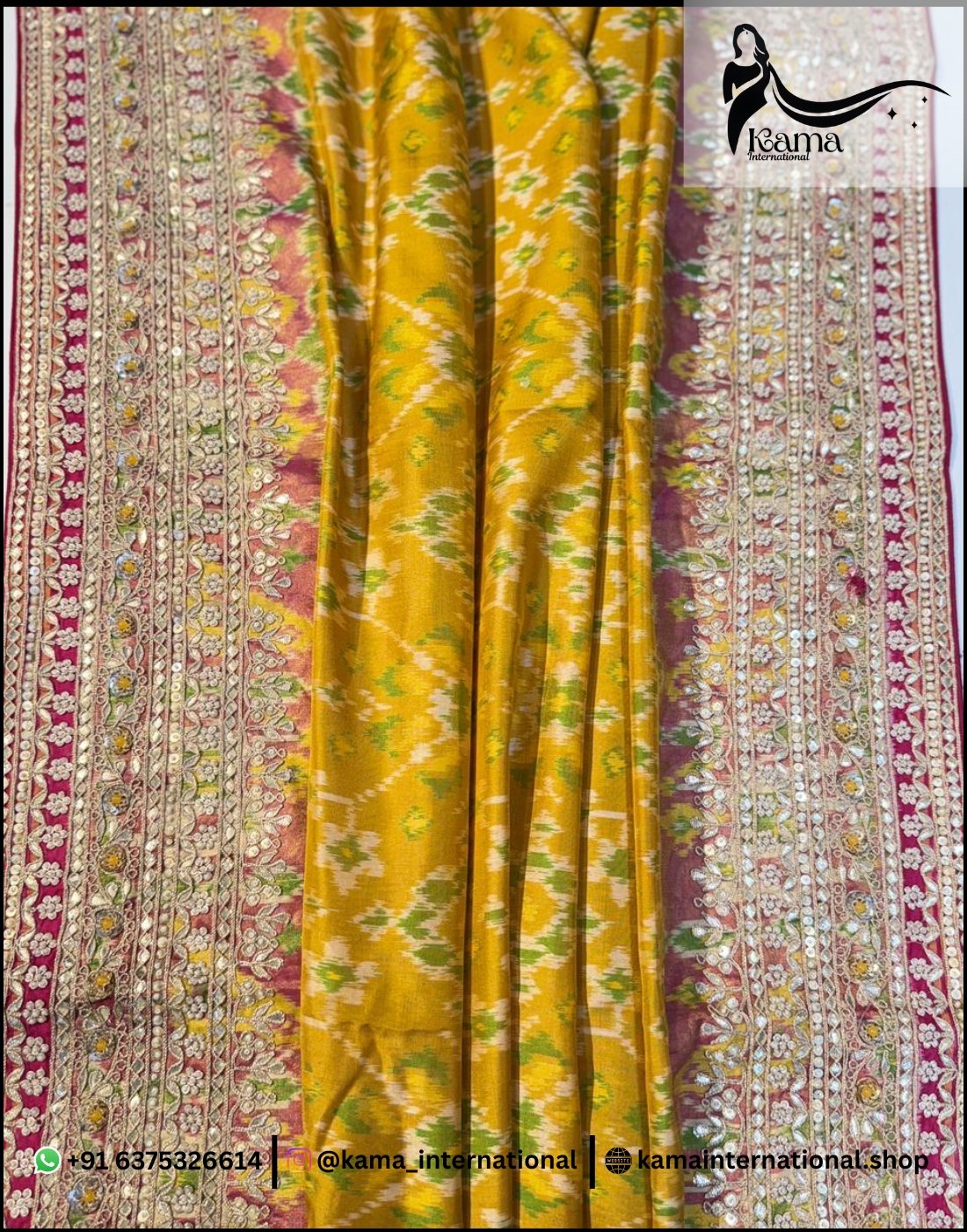 Silver Patola Ikkat Handloom Saree - Image 5