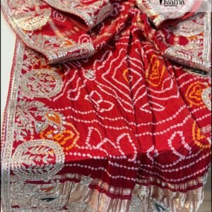 Gazi Silk Red Ghatchola Saree