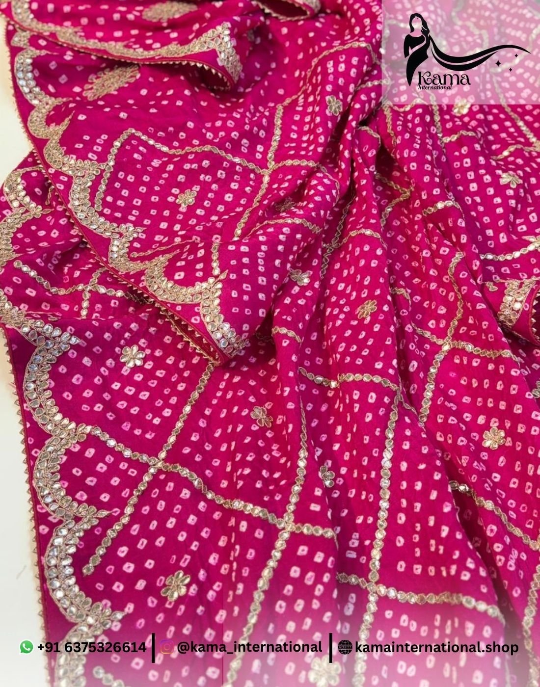 Gazi Silk Pink Jaal Saree - Image 2