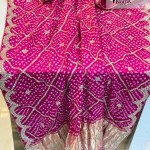 Gazi Silk Pink Jaal Saree