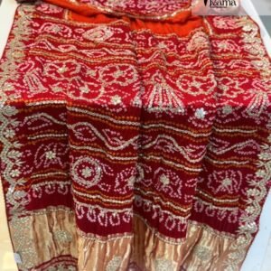 Gazi Silk Fabiyana Bandhej Saree