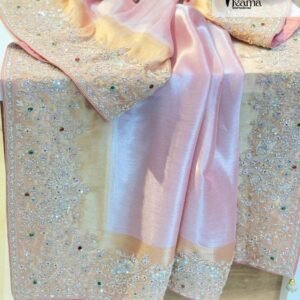 Rose Gold Kanchivaram Tissue Saree