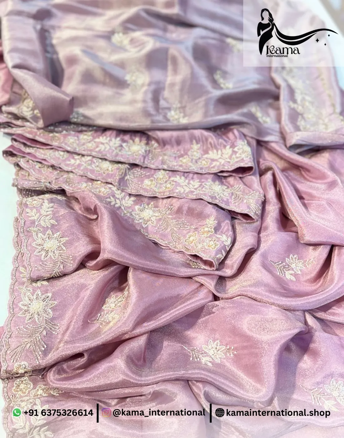 Kora Tissue Zardoji Saree - Image 3