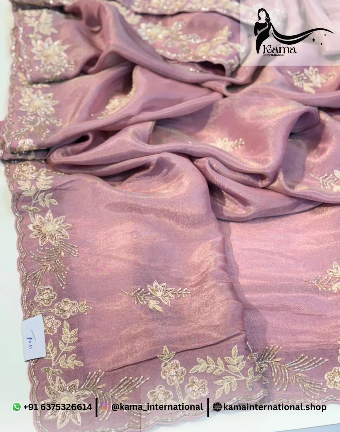 Kora Tissue Zardoji Saree - Image 2