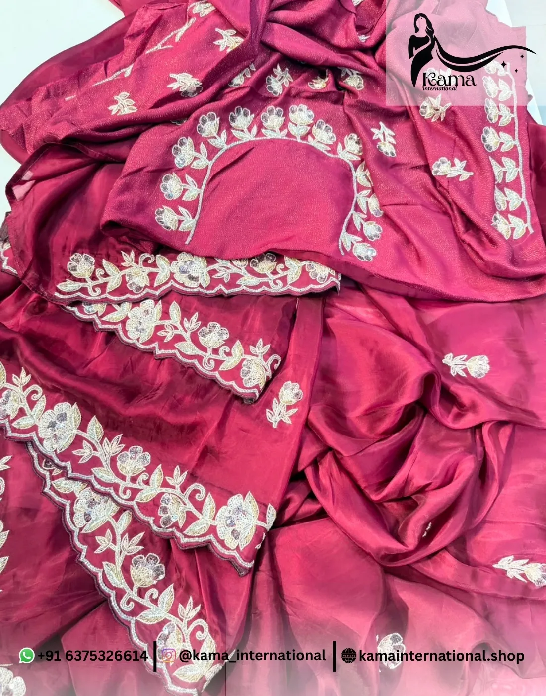 Abu Dhabi Silk Zardoji Saree - Image 2