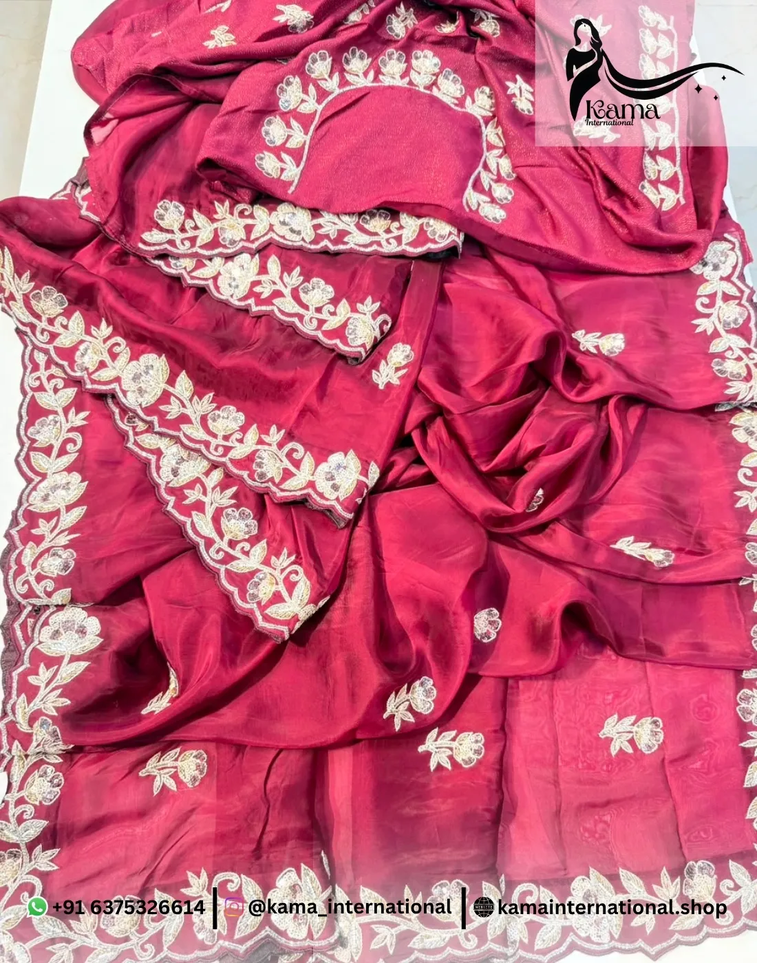 Abu Dhabi Silk Zardoji Saree - Image 3