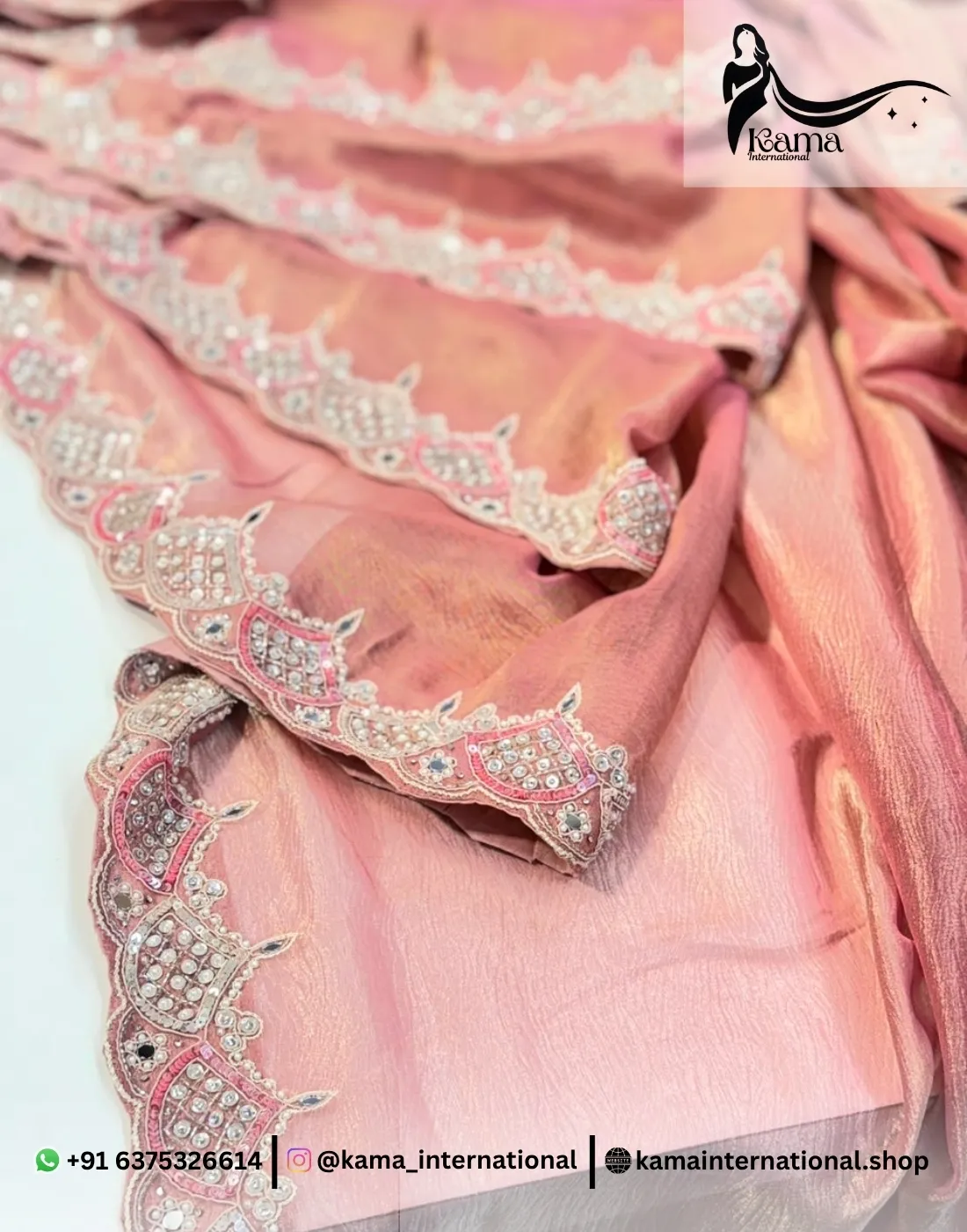 Tussar Silk Crush Tissue Saree - Image 2