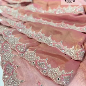 Tussar Silk Crush Tissue Saree