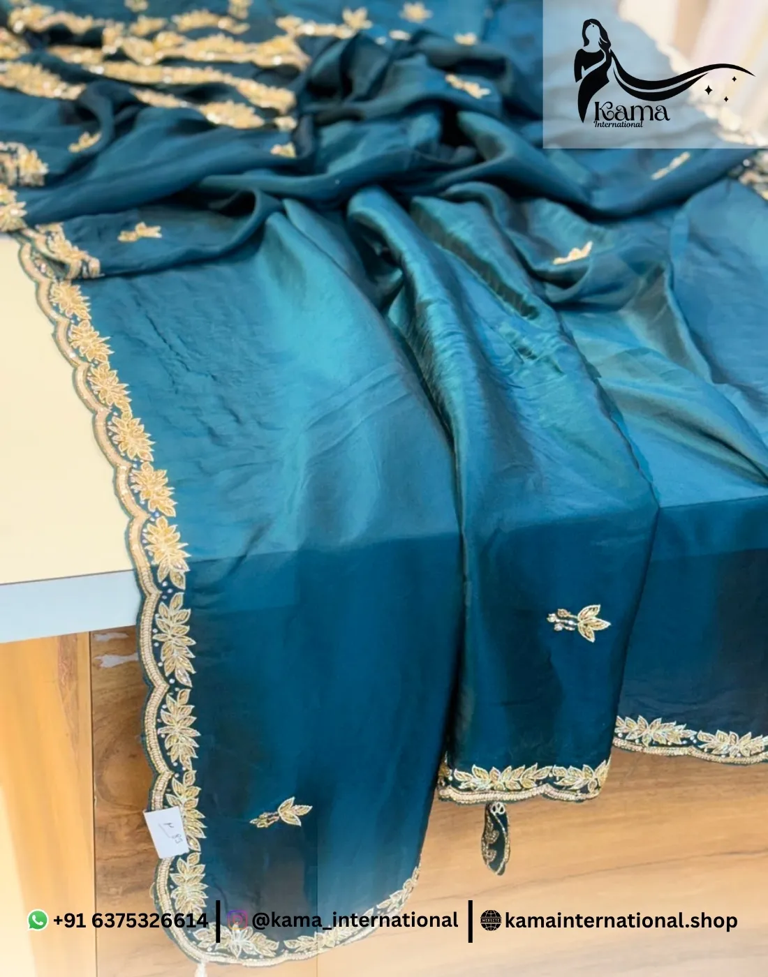 Abu Dhabi Silk Kashmiri Saree - Image 2