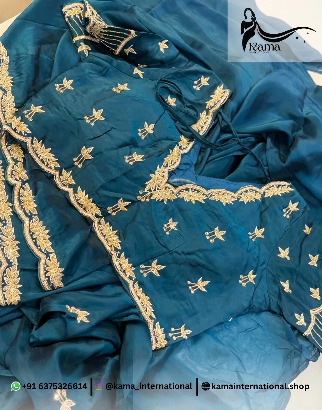 Abu Dhabi Silk Kashmiri Saree - Image 3