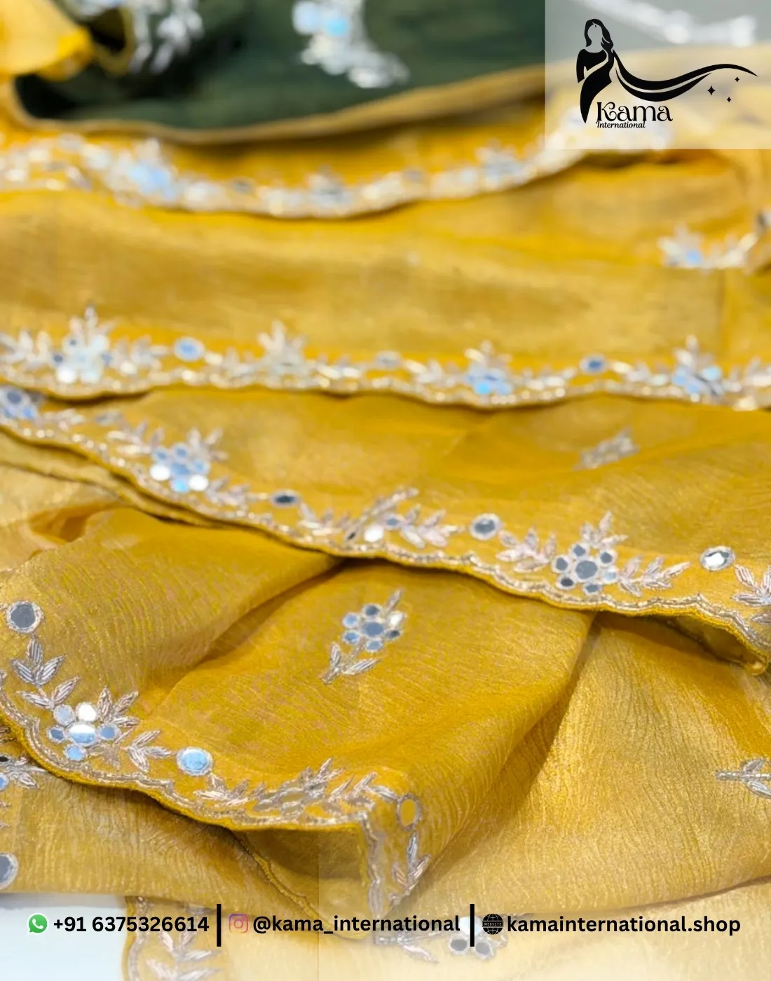 Tussar Silk Crush Tissue Saree - Image 2