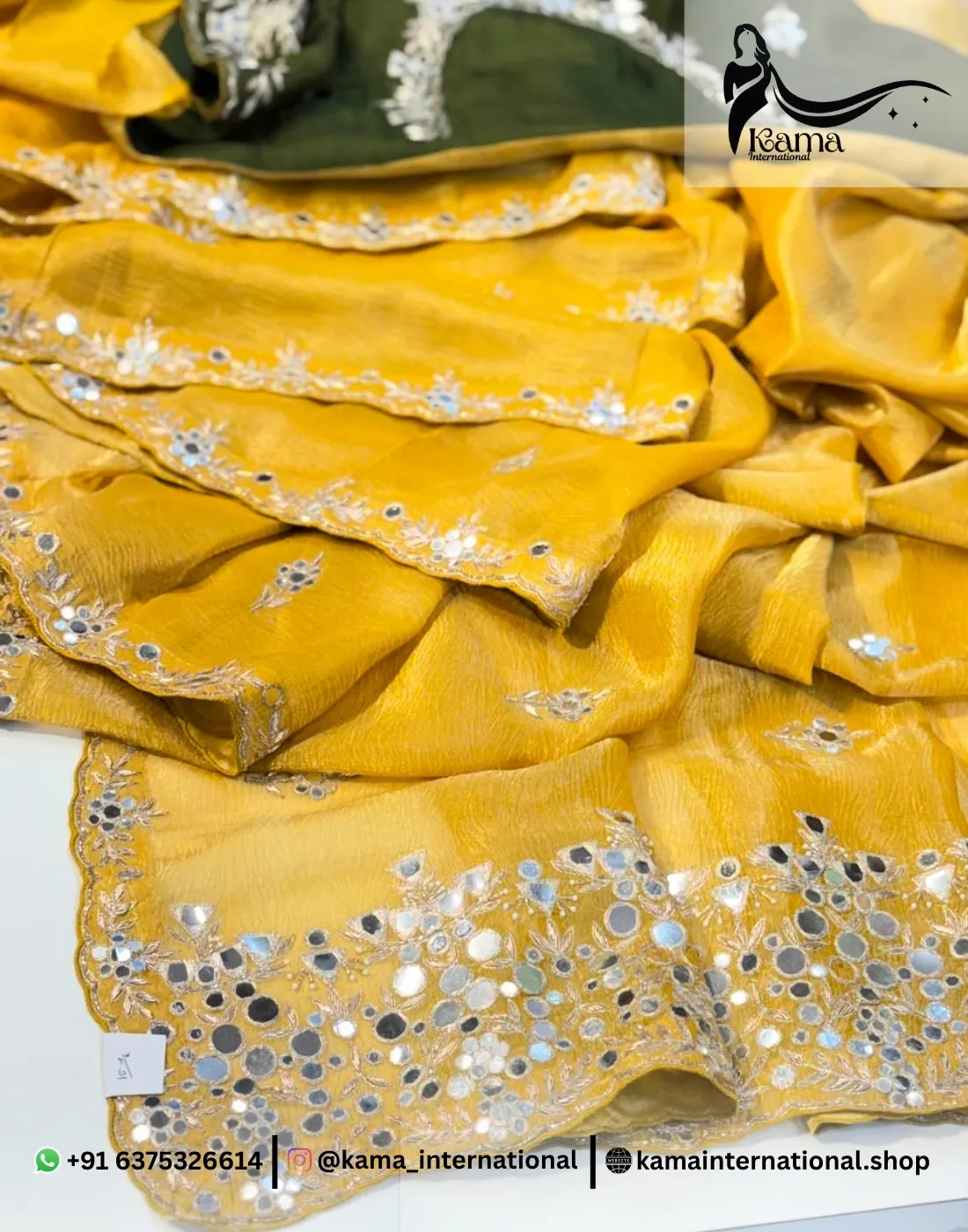 Tussar Silk Crush Tissue Saree - Image 3