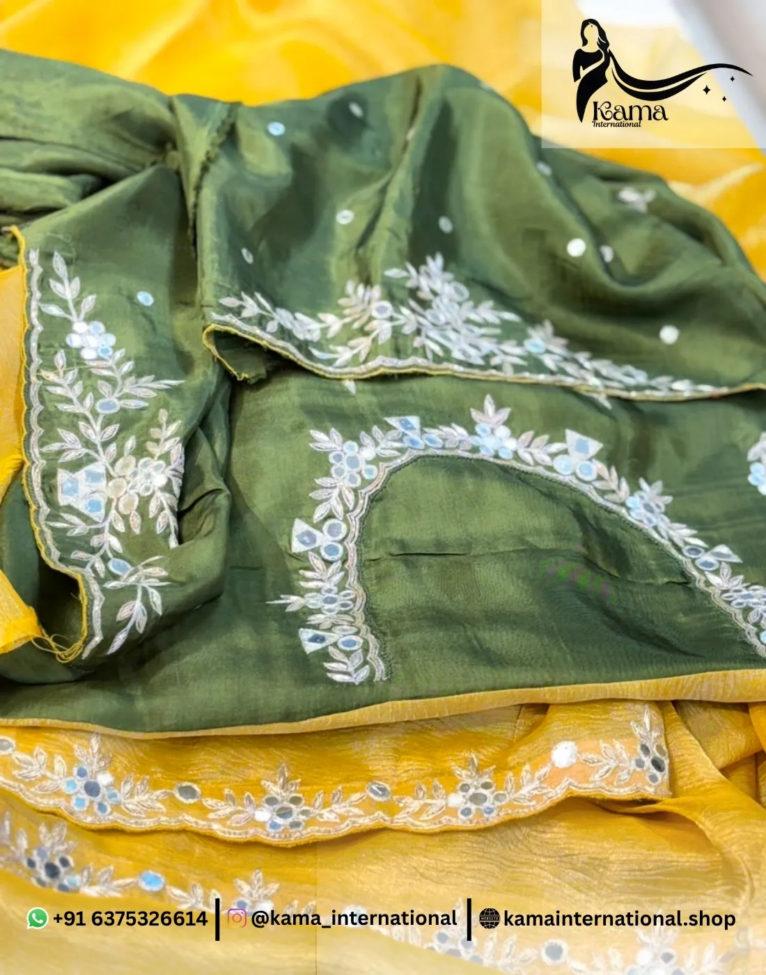 Tussar Silk Crush Tissue Saree - Image 4