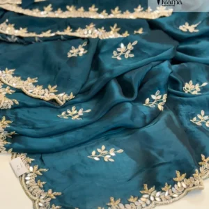 Royal Blue Italian Silk Saree